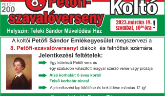 Petőfi Sándor szavalóversenyre várják a jelentkezőket 