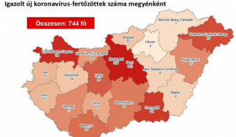 744 az azonosított koronavírus-fertőzöttek száma Magyarországon