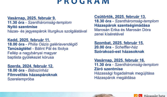 Házasság Hete 2025 – Egy hét a szeretet és az elköteleződés jegyében Nagybányán