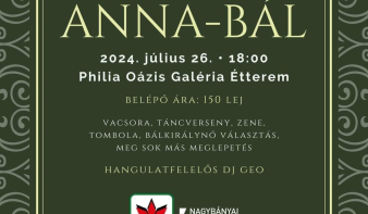 Csütörtökig, azaz július 25-ig lehet jelentkezni az Anna-bálba