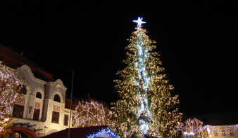 Nem élő, erdőből vágott fenyőfát helyeznek ki a nagybányai régi főtérre