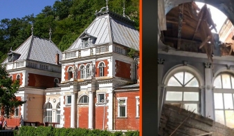 Beomlott Herkulesfürdő legszebb épületének tetőzete