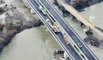 Végéhez közeledik a határhíd építése Máramarosszigeten