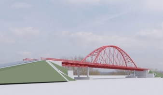 Máramaros és Szatmár megyét összekötő Szamos-híd épül