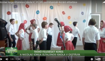 Néptánc a Nicolae Iorga Általános Iskola évzáró előadásán - VIDEÓ
