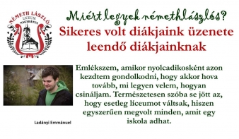 Miért legyek némethlászlós? Sikeres volt diákjaink üzenete leendő diákjainknak (7)