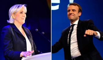 Emmanuel Macron és Marine Le Pen fej-fej mellett