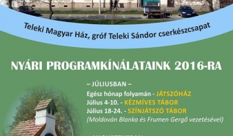Teleki Magyar Ház és a gr. Teleki Sándor cserkészcsapat  NYÁRI PROGRAMKÍNÁLAT 2016-RA 