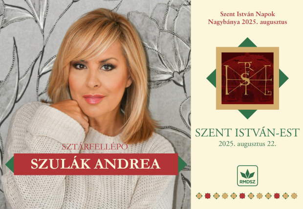 Szulák Andrea a fellépője az idei Szent István-estnek